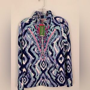 Lilly Pulitzer skipper popover Size S NWT! in Blue Swish Skipped a Beach!